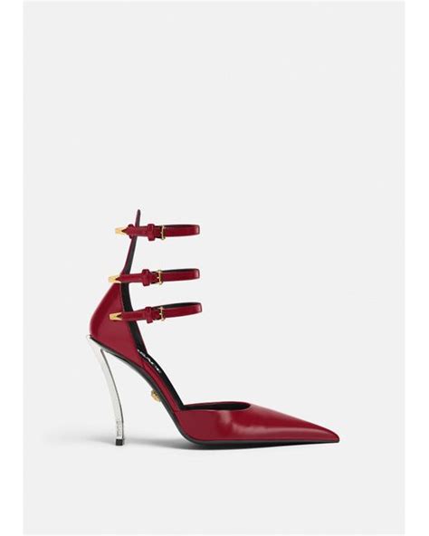 versace pin point pumps|Versace Pin Point Leather Pumps .